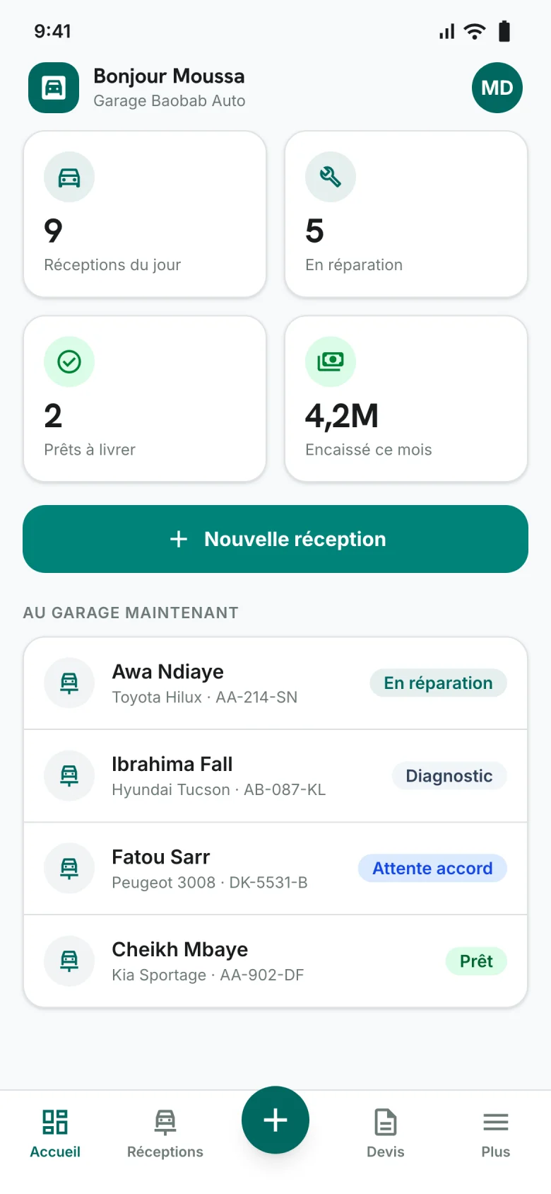 Sama Garage sur téléphone